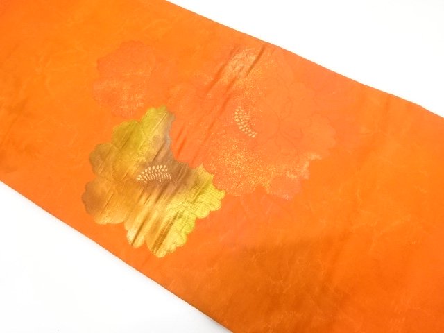 JAPANESE KIMONO / NAGOYA OBI / WOVEN FLOWER 